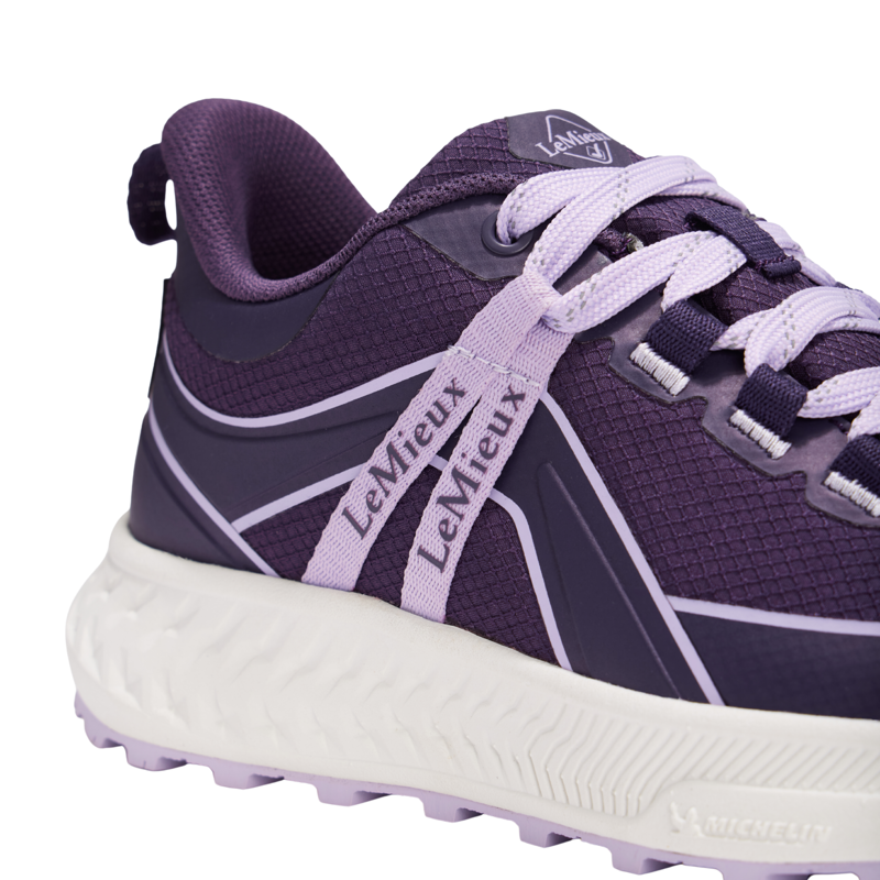 LeMieux Youth Trax Viva Waterproof Trainer in Juniper/Lilac-2